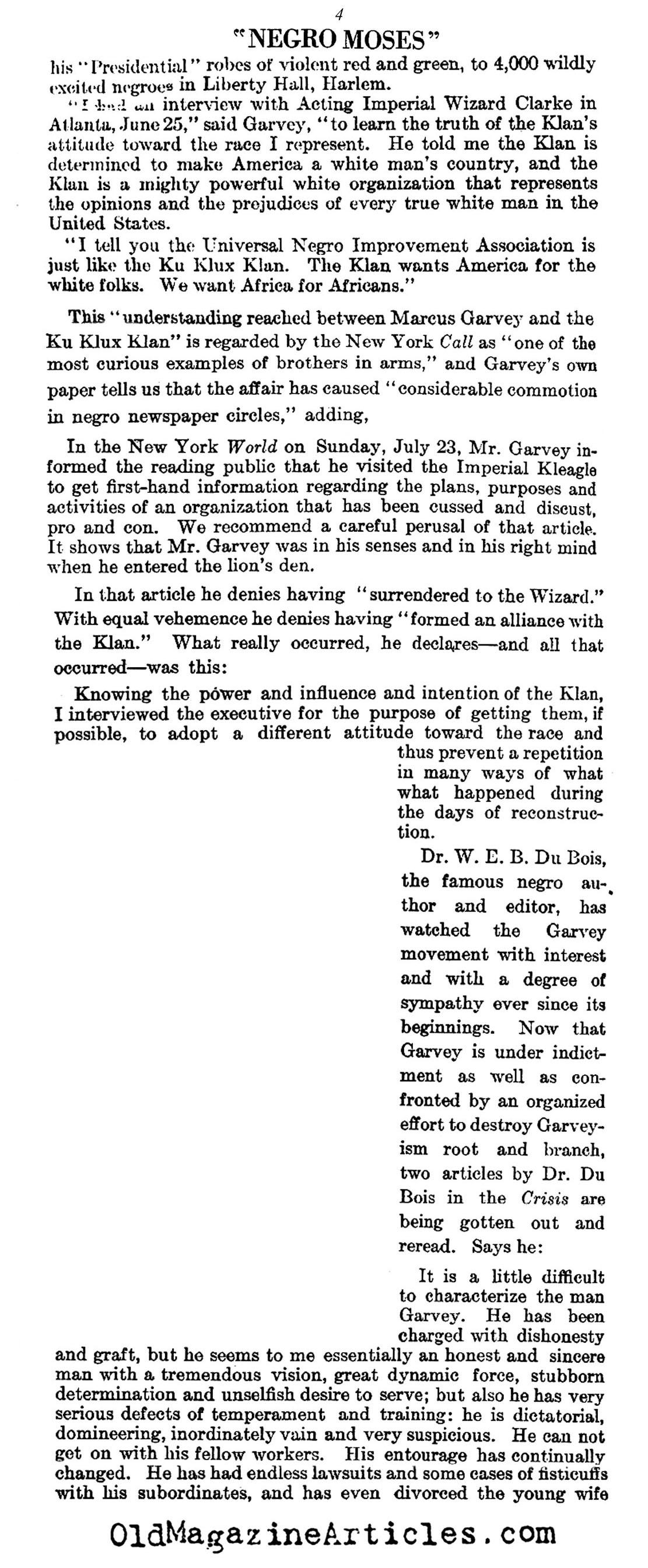 Marcus Garvey: The Negro Moses