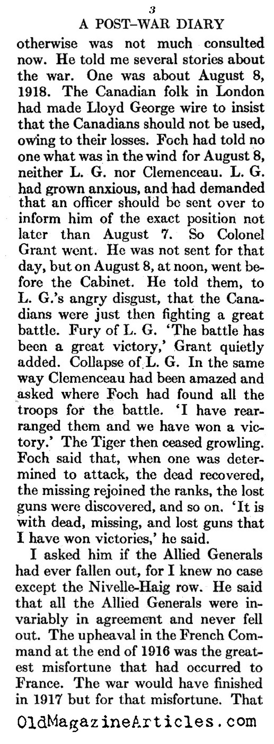World War I Reminiscences by Charles A Court Repington