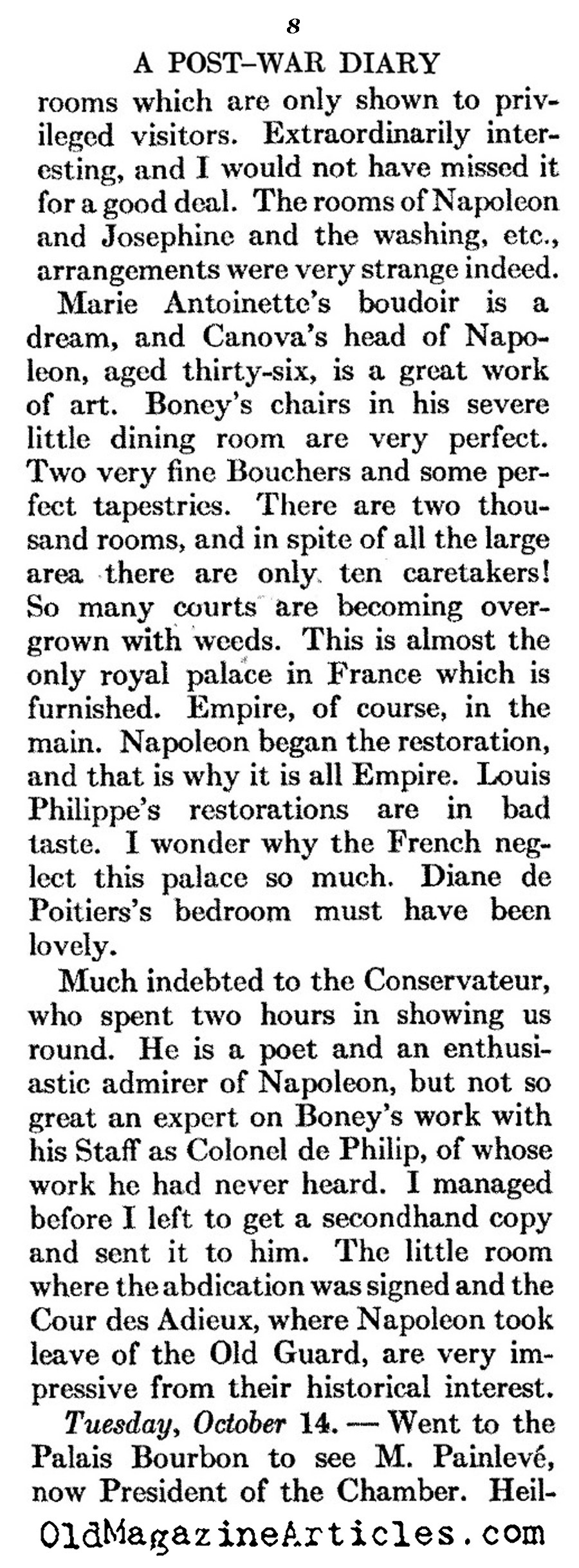 World War I Reminiscences by Charles A Court Repington
