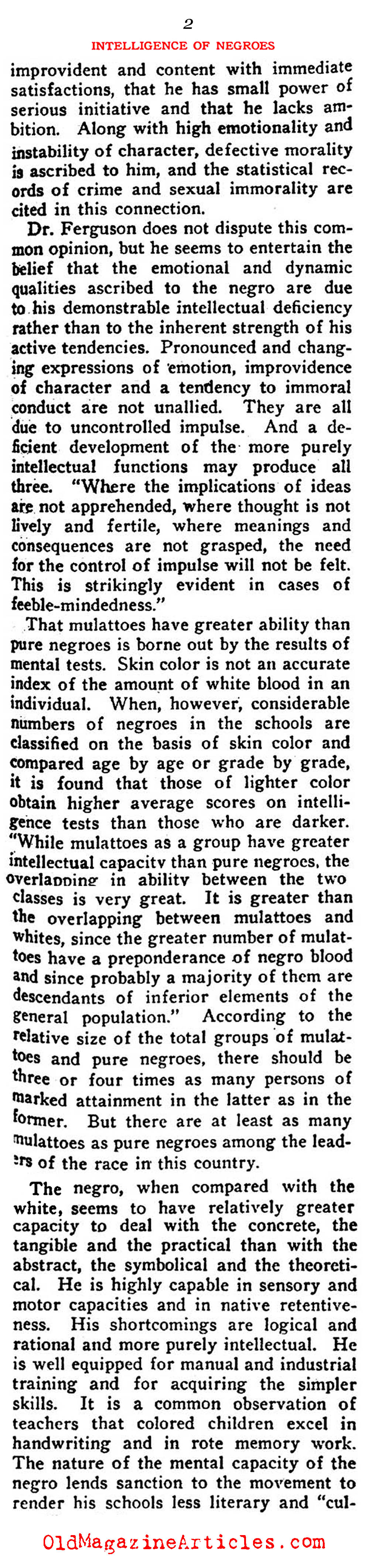 Intelligence Tests Designed for African Americans