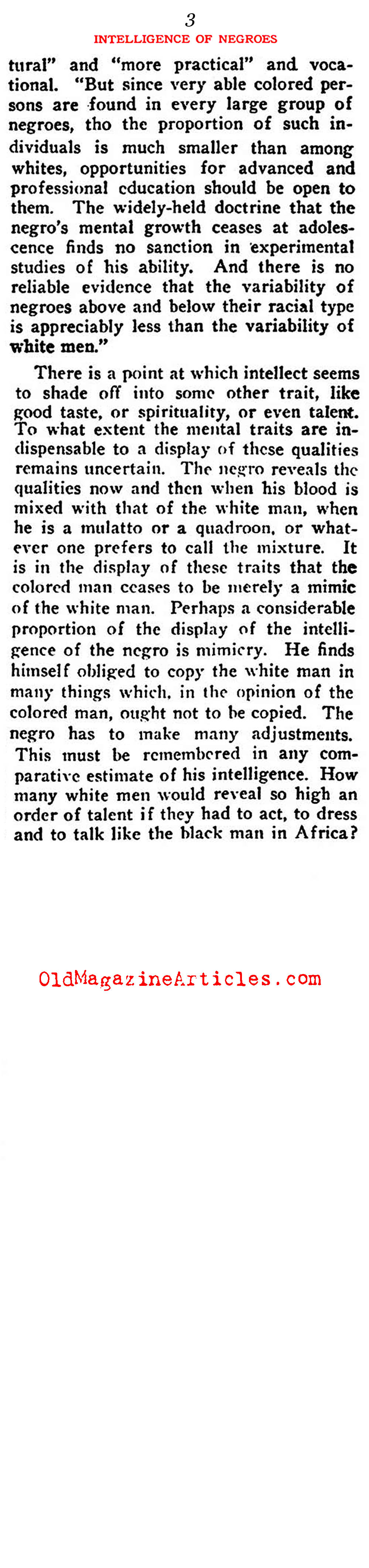 Intelligence Tests Designed for African Americans