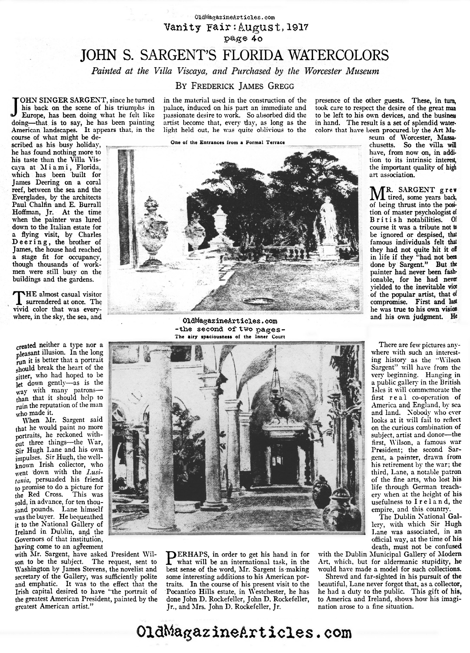 John Singer Sargent and his Florida Water Colors