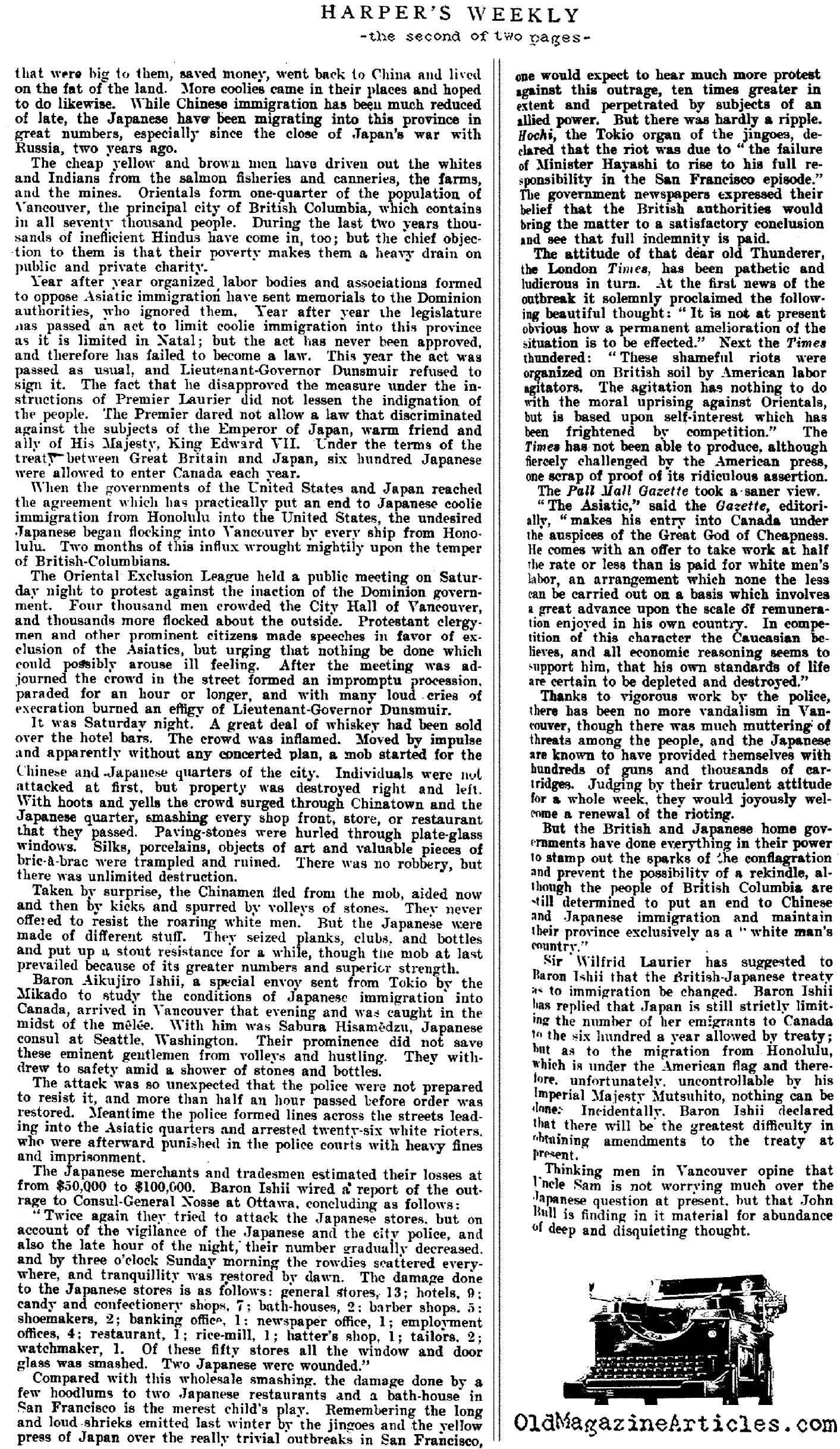 The Vancouver Race Riots of 1907