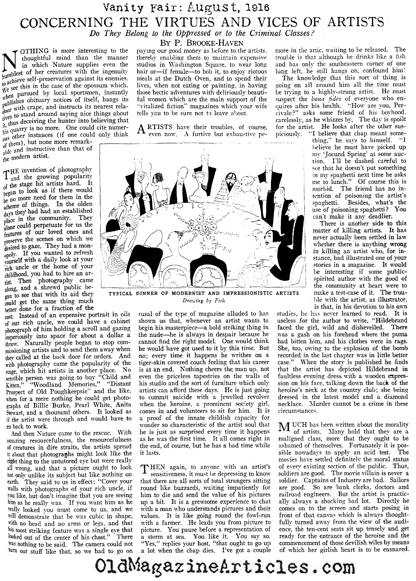 P.G. Wodehouse on the Vile Nature [br]of Artists