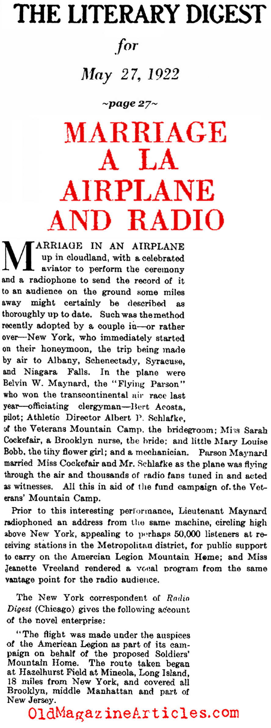 Married on a Plane...