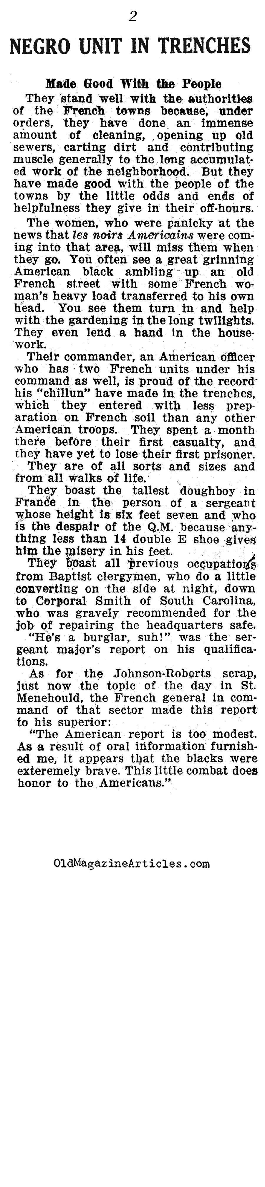 The Heroics of [BR] Henry Johnson [BR] and[BR] Needham Roberts