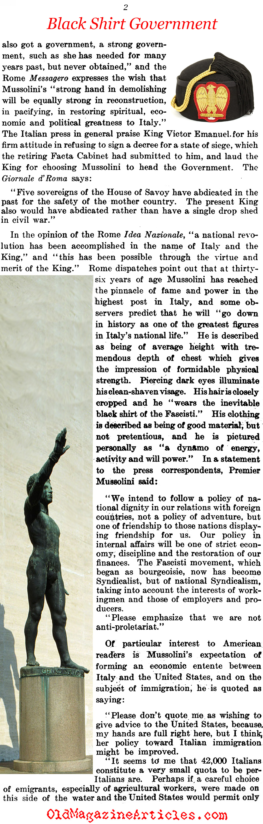 Mussolini Comes[BR] to Power