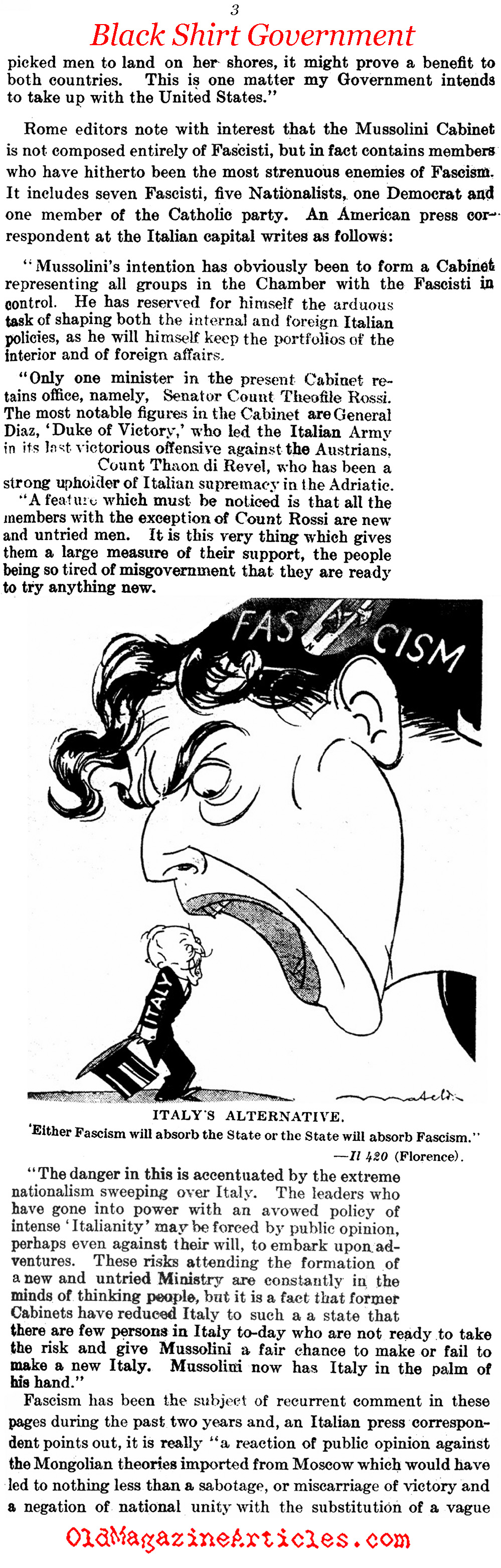 Mussolini Comes[BR] to Power