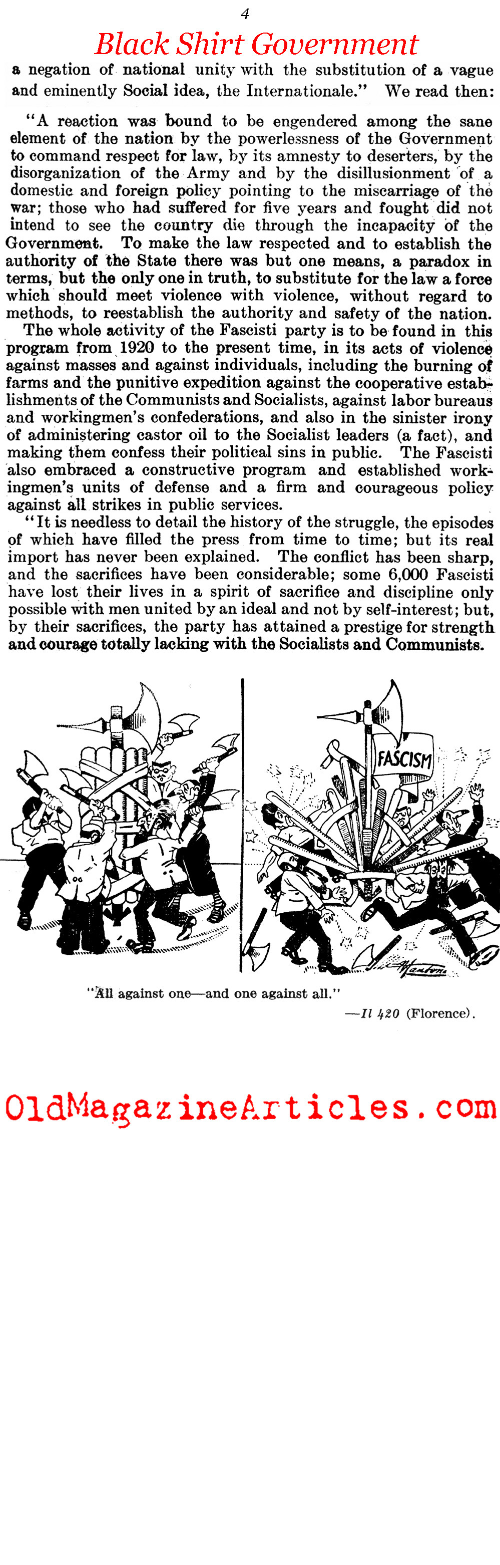 Mussolini Comes[BR] to Power