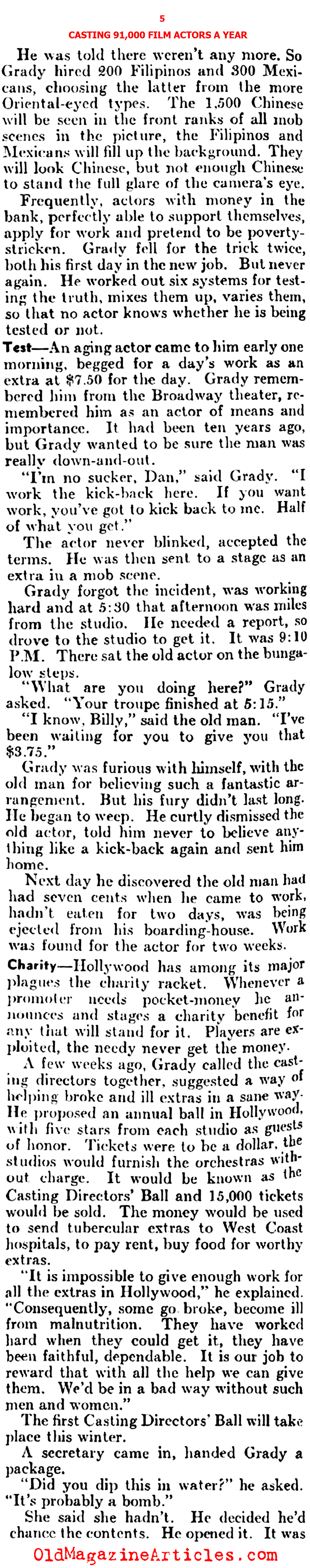 Billy Grady of M.G.M. The Busiest Casting Director in 1930s Hollywood