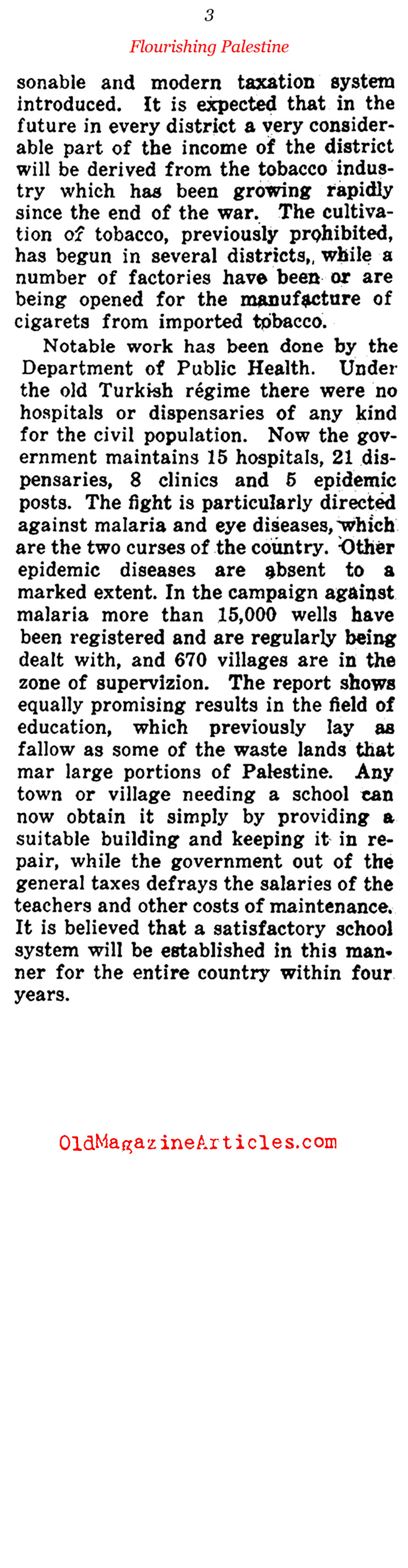 The Prosperity of British Palestine
