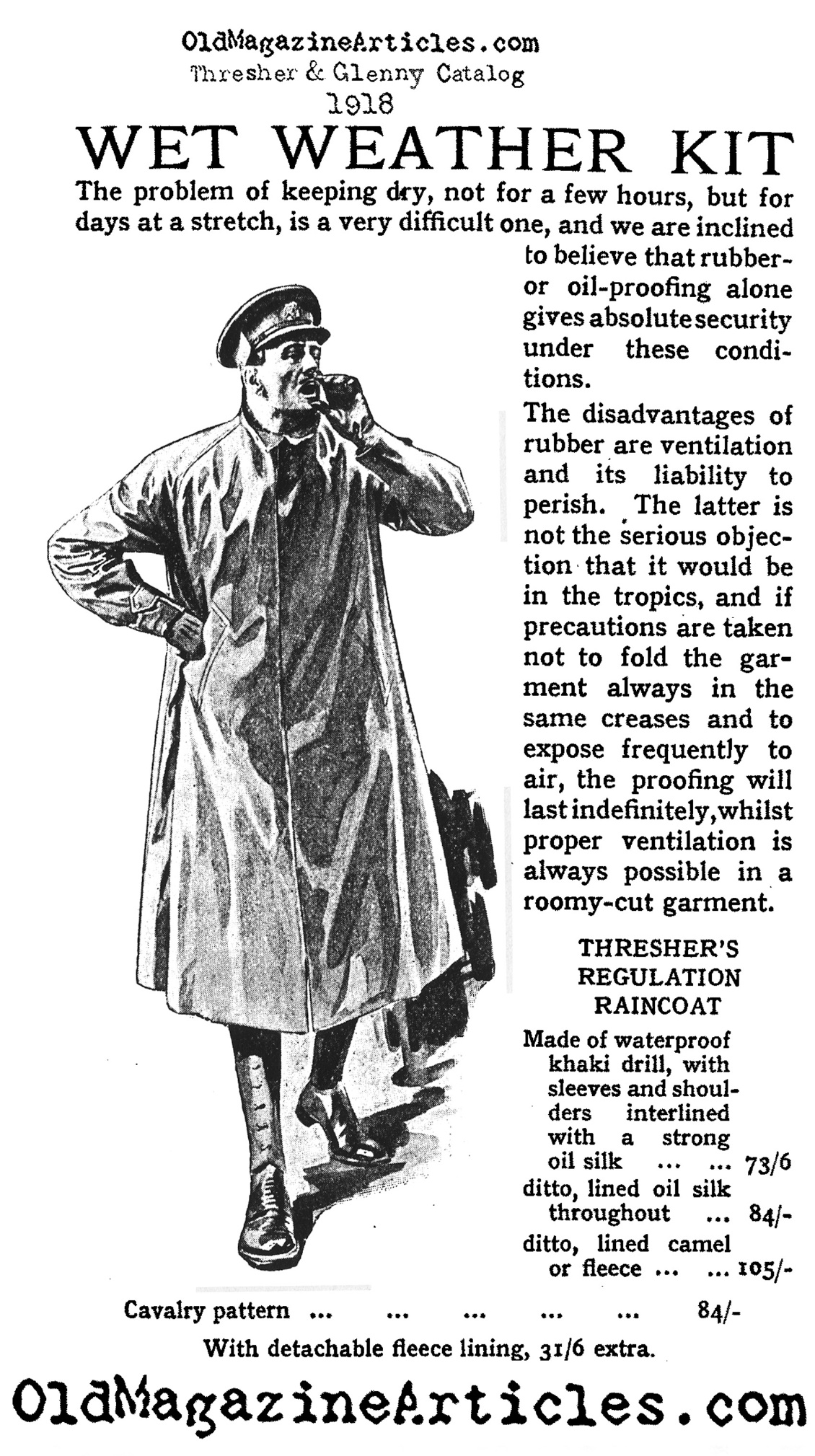 A British Officer's Private Purchase Raincoat