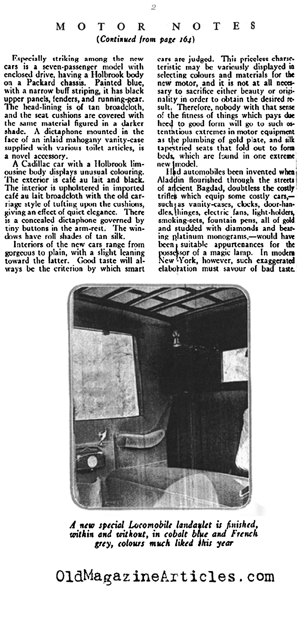 Upholstery in the Best American Luxury Cars of the 1920s