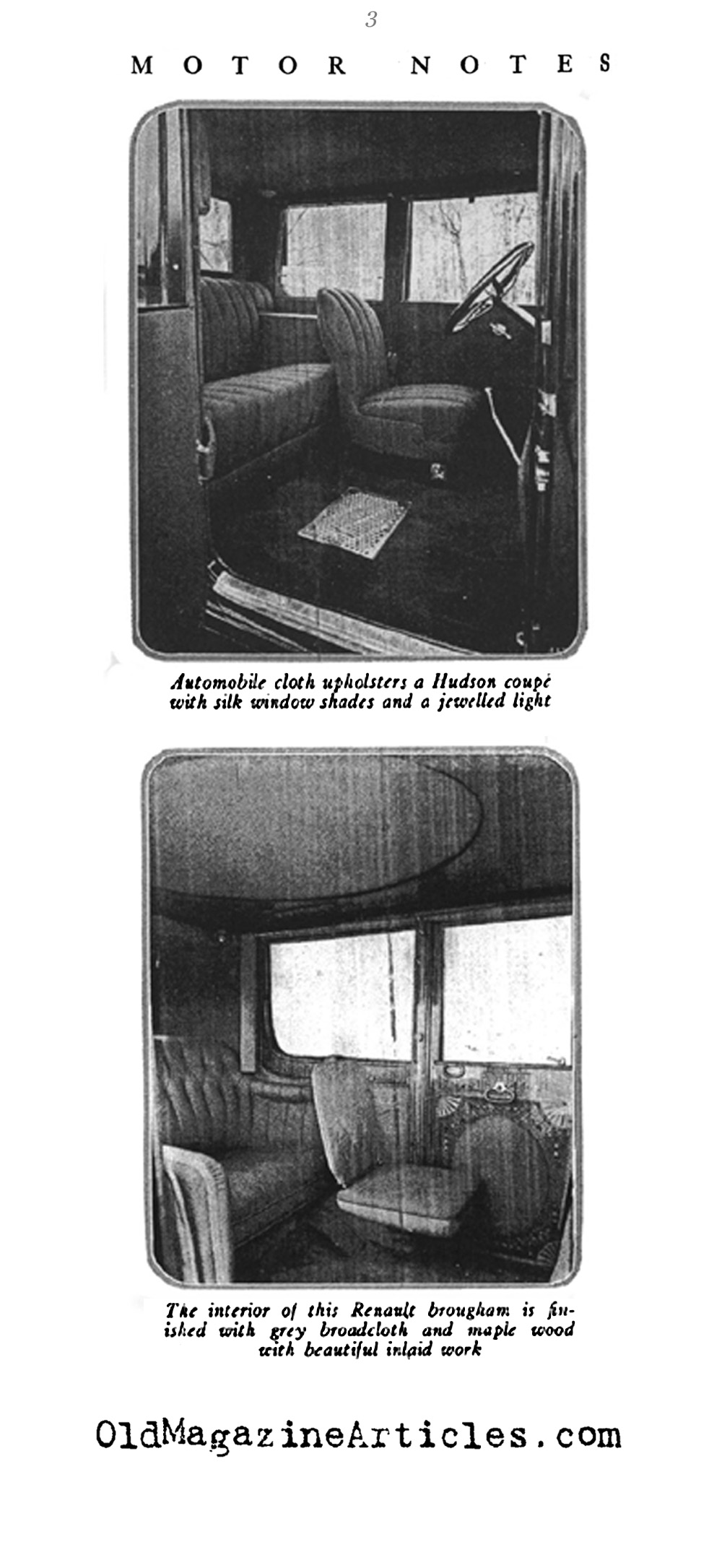 Upholstery in the Best American Luxury Cars of the 1920s