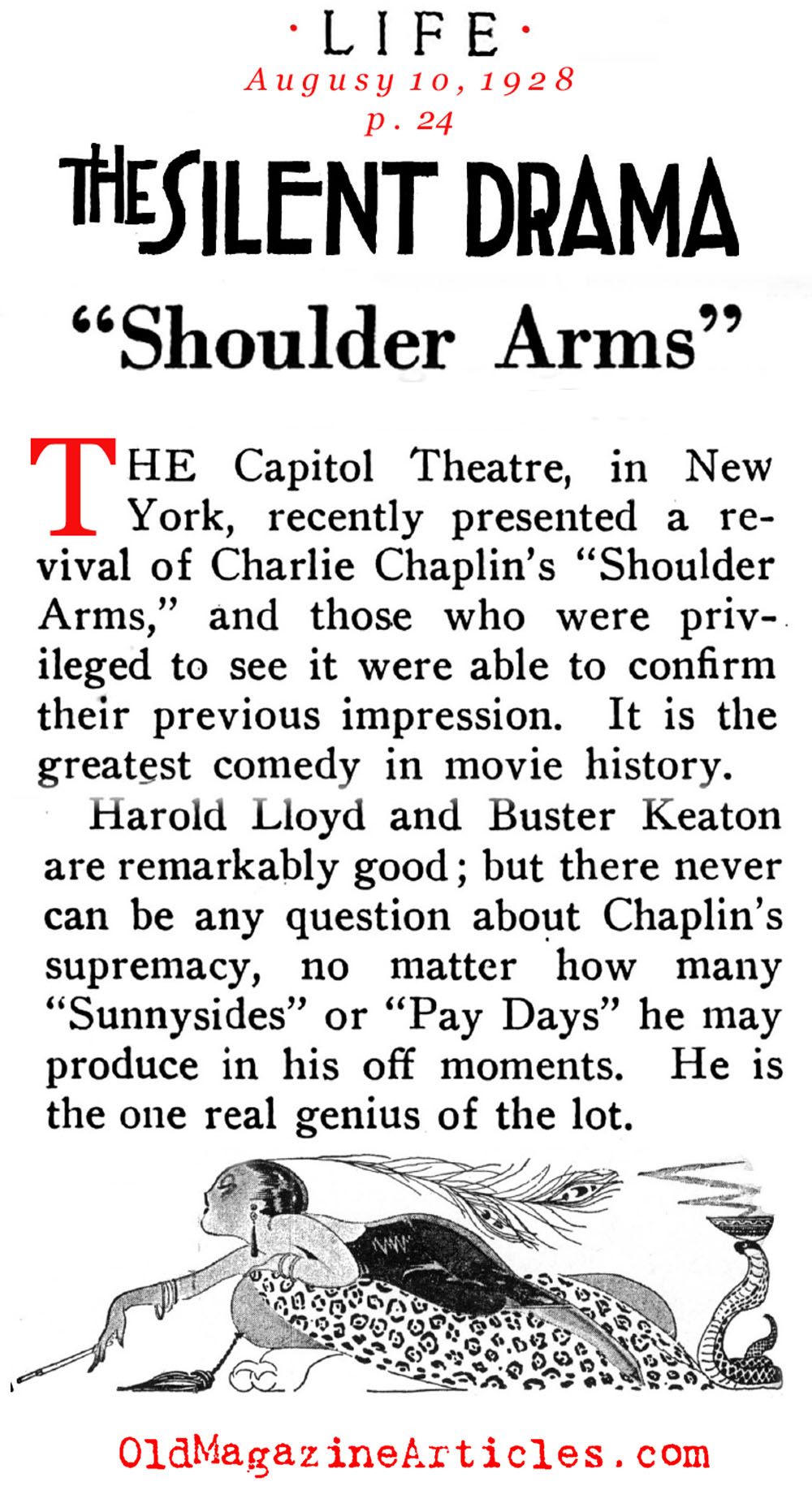 SHOULDER ARMS[BR] by Charlie Chaplin