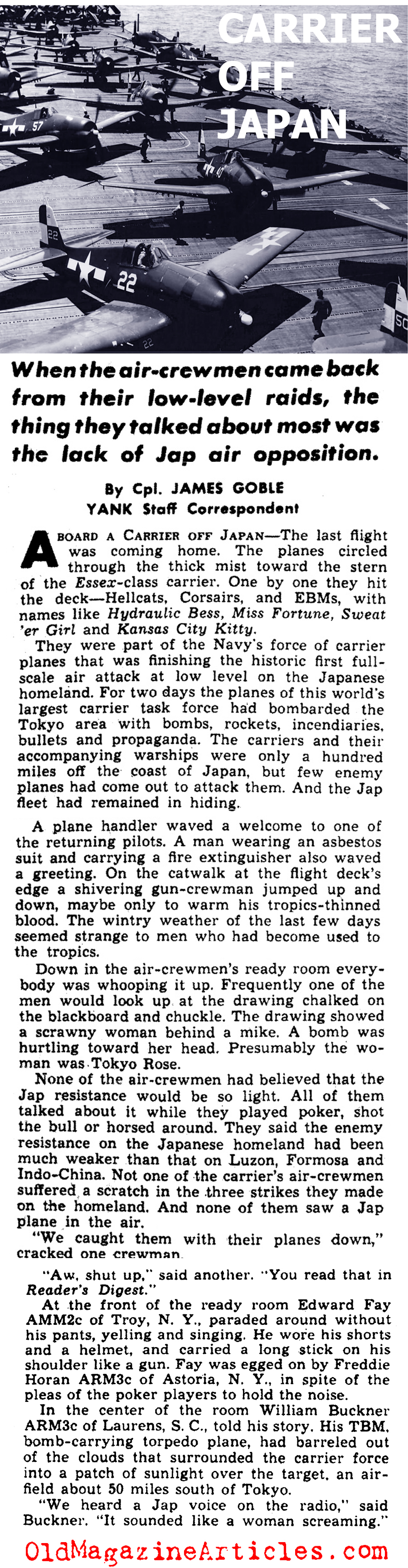 A Carrier off the[BR] Coast of Japan