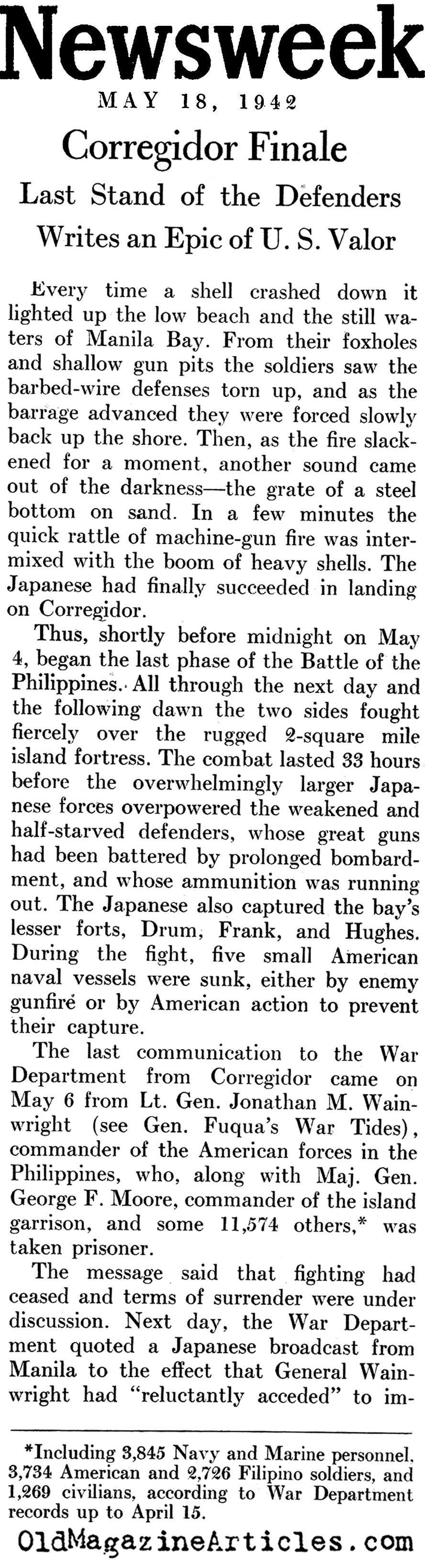 The Fall of Corregidor