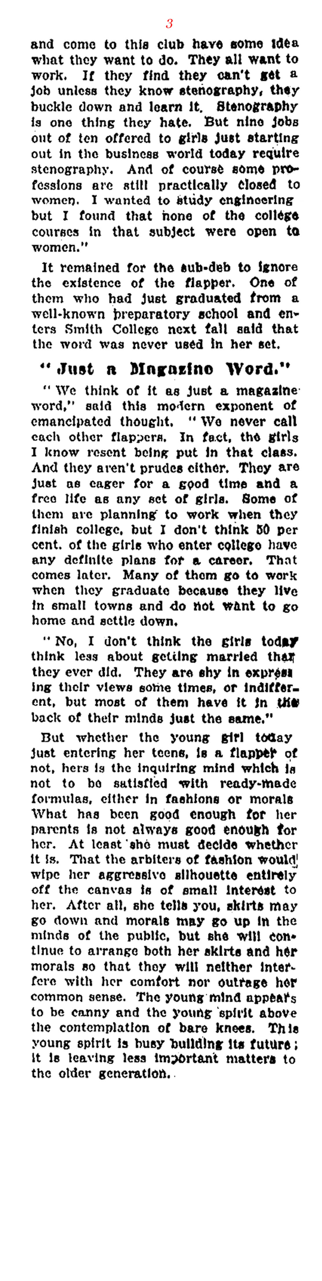The Undomesticated Flappers