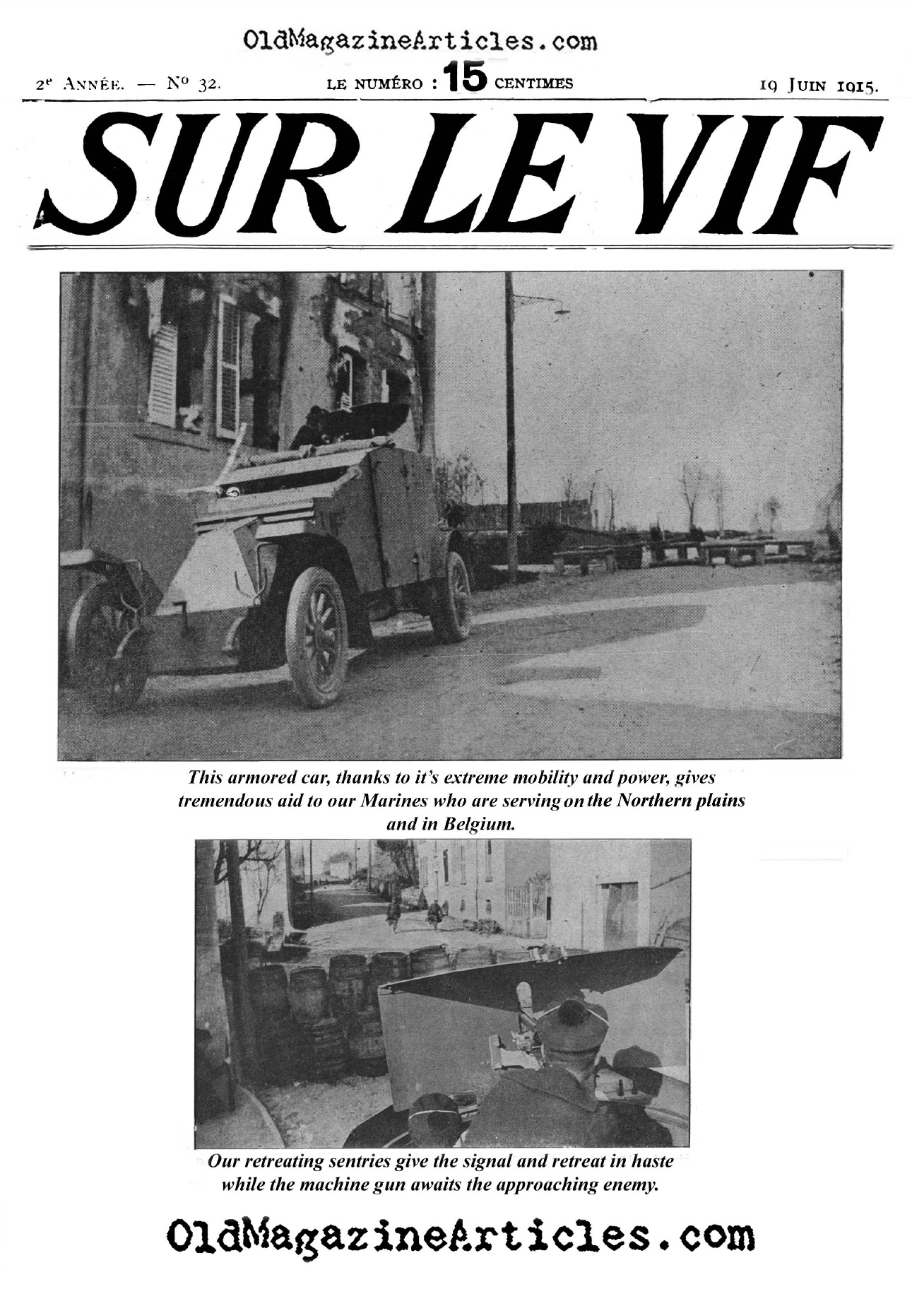 French Armored Car In Action