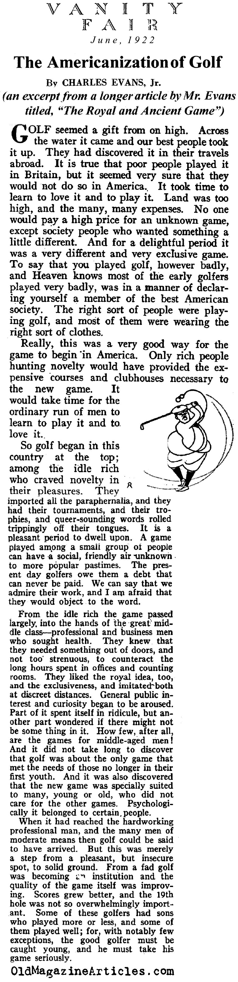 The Americanization of Golf