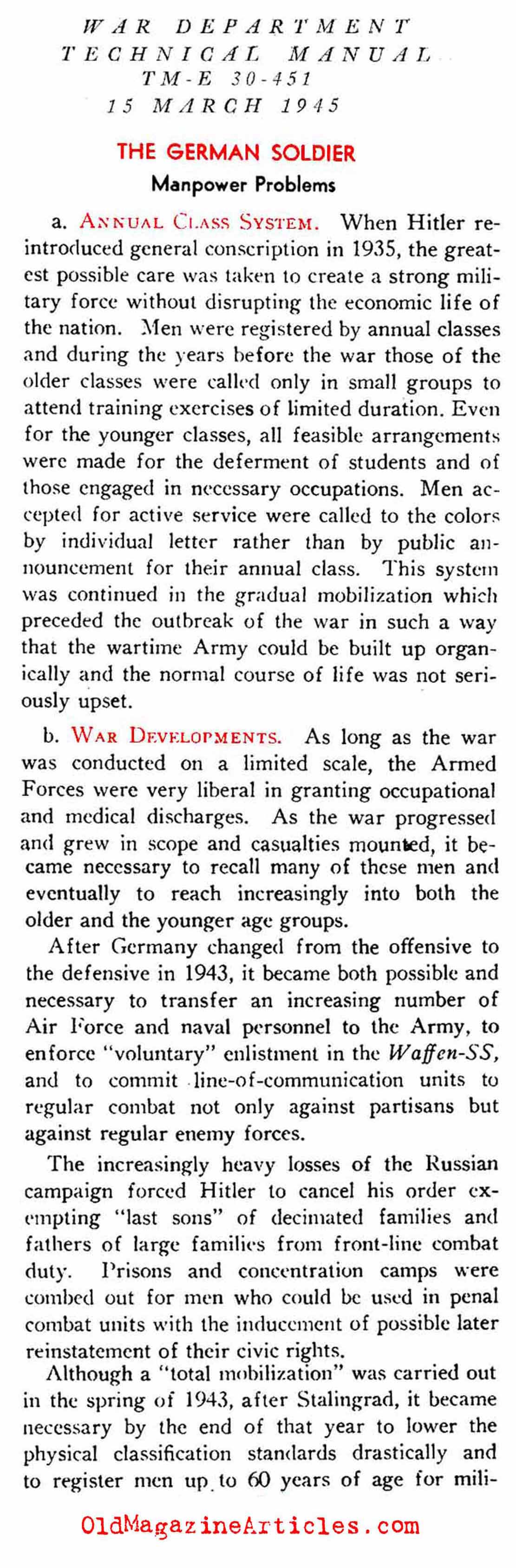The German Draft