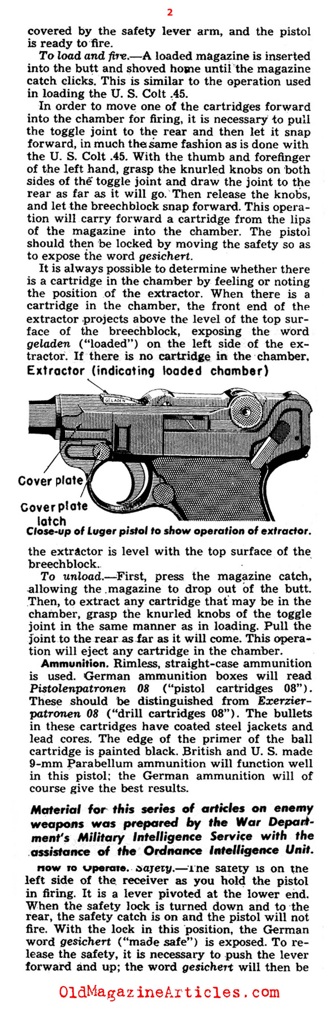 The Luger Pistol