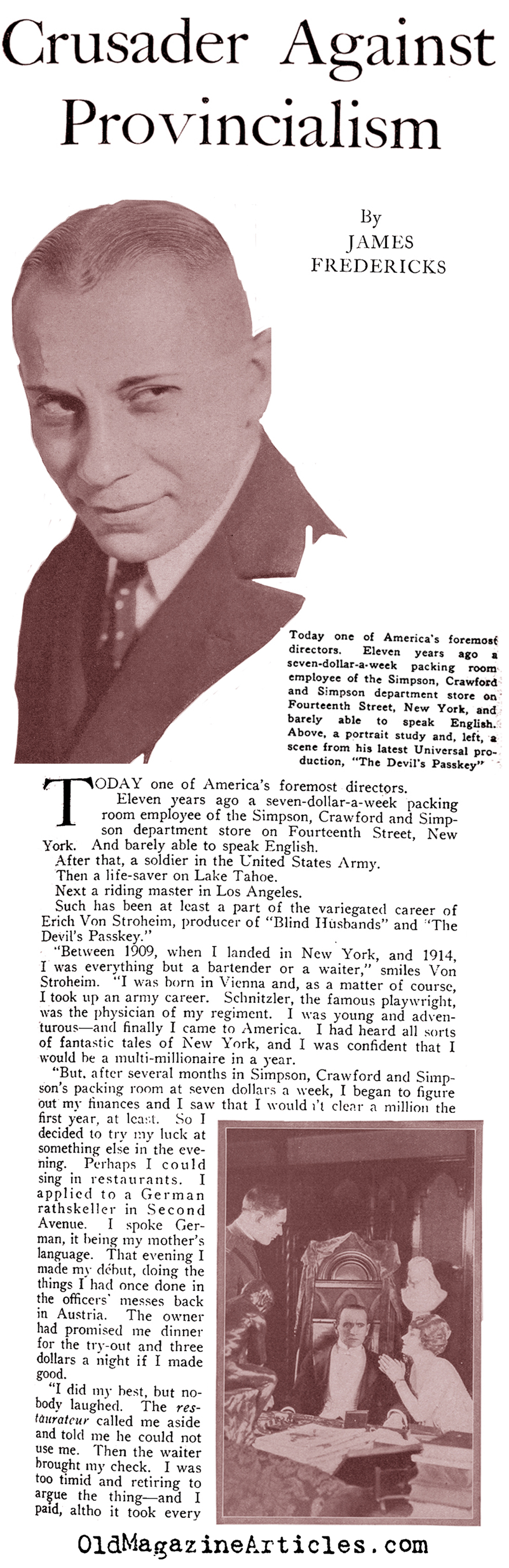 Erich von Stroheim: His Journey from Vienna to Hollywood