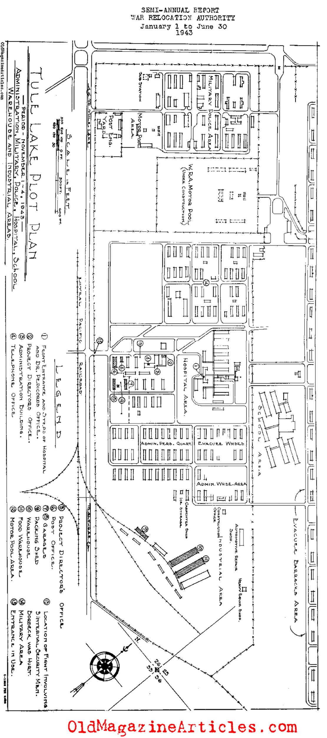 Architectural Plan of Tule Lake Internment Camp