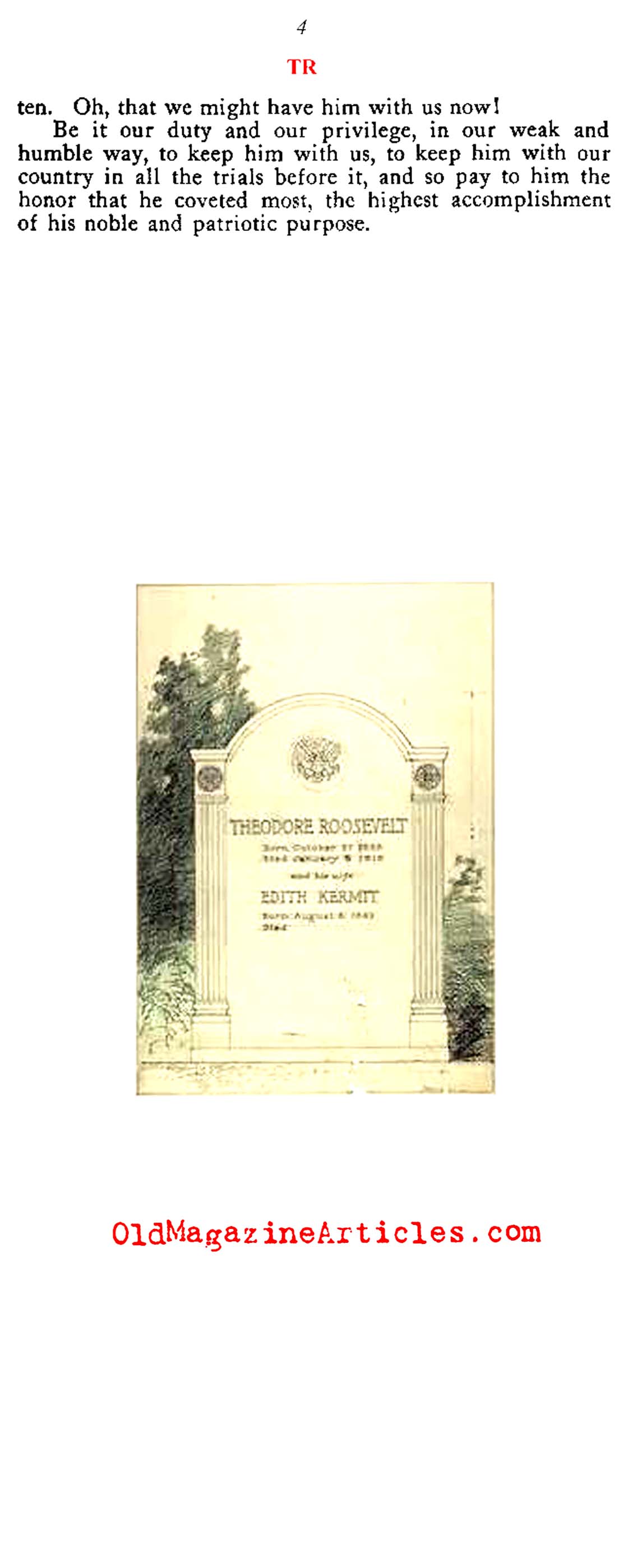 Elihu Root and [BR]his Memory of [BR]Teddy Roosevelt