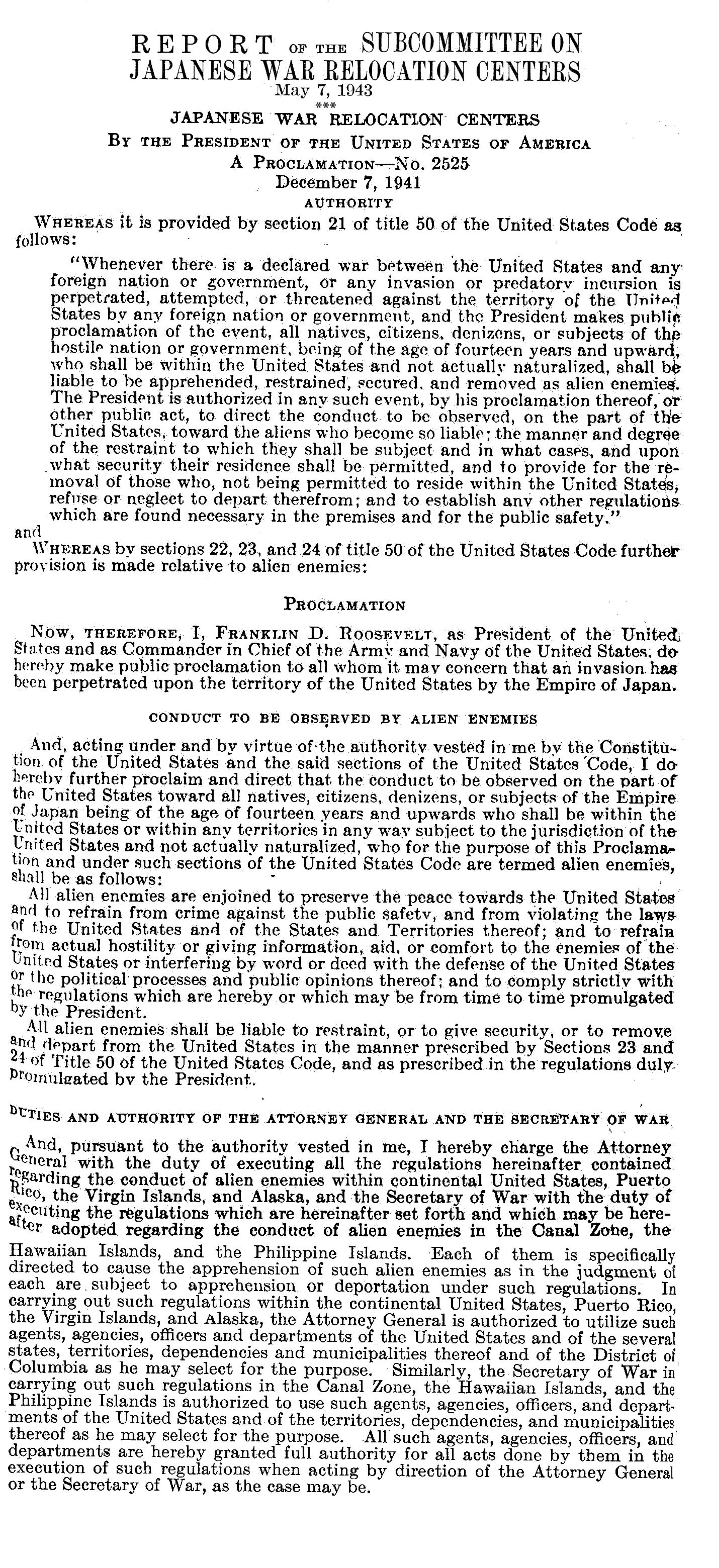 Proclamation  No. 2525
