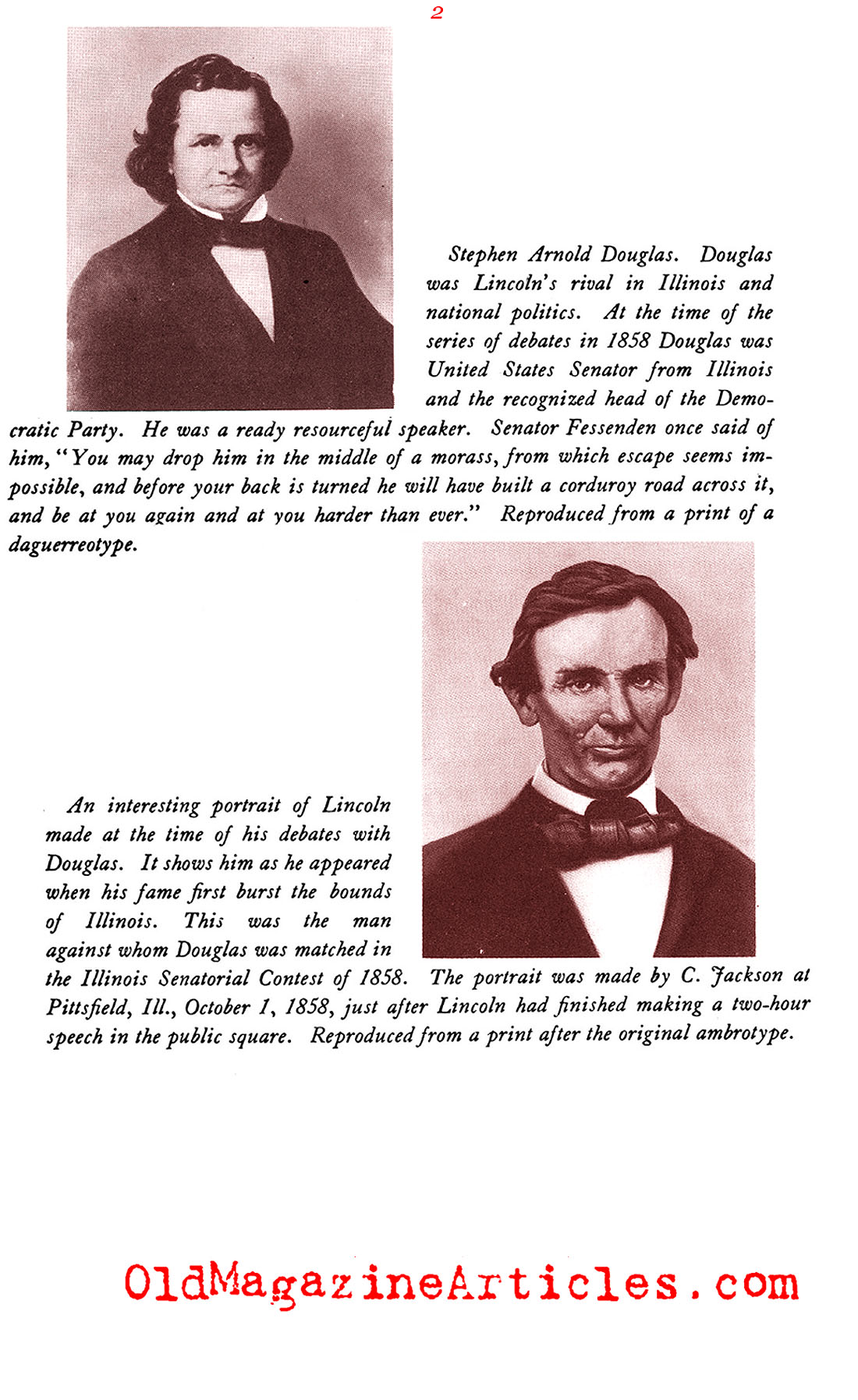Abraham Lincoln and his Travels to the Debate with Stephen Douglas