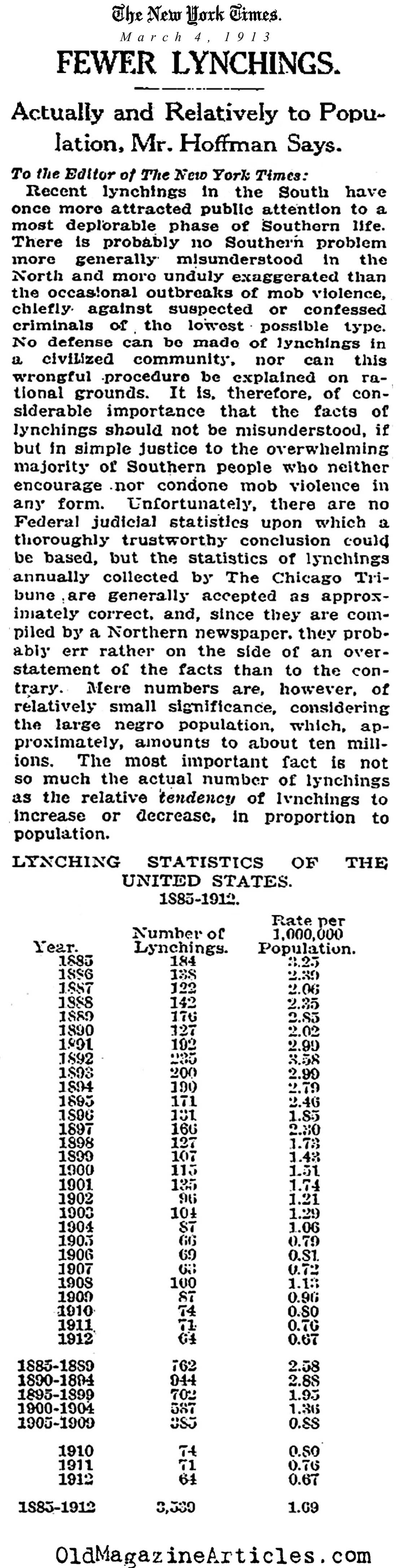 Lynchings[br] 1885 - 1912