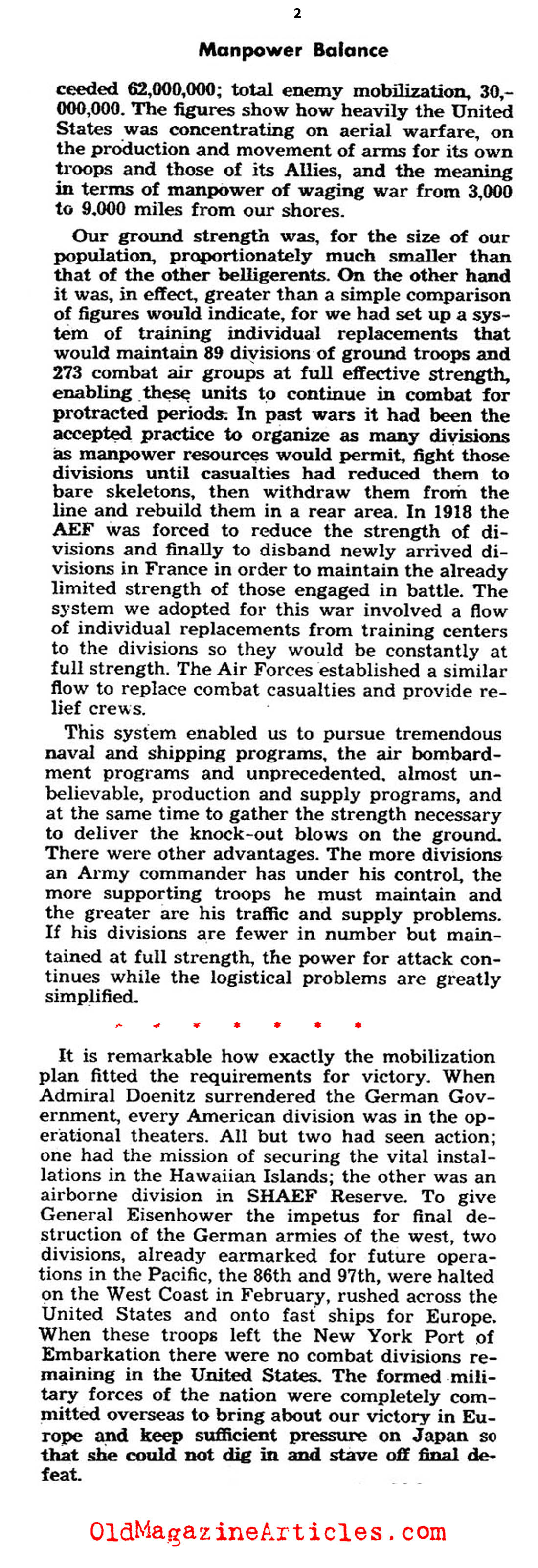General Marshall [BR]on U.S. Military Strength