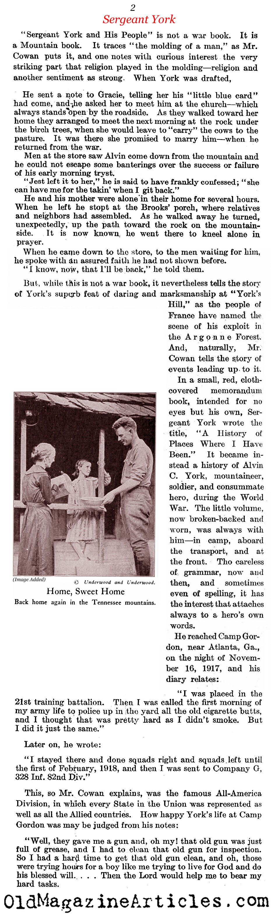 The W.W. I Memoir of Sergeant York