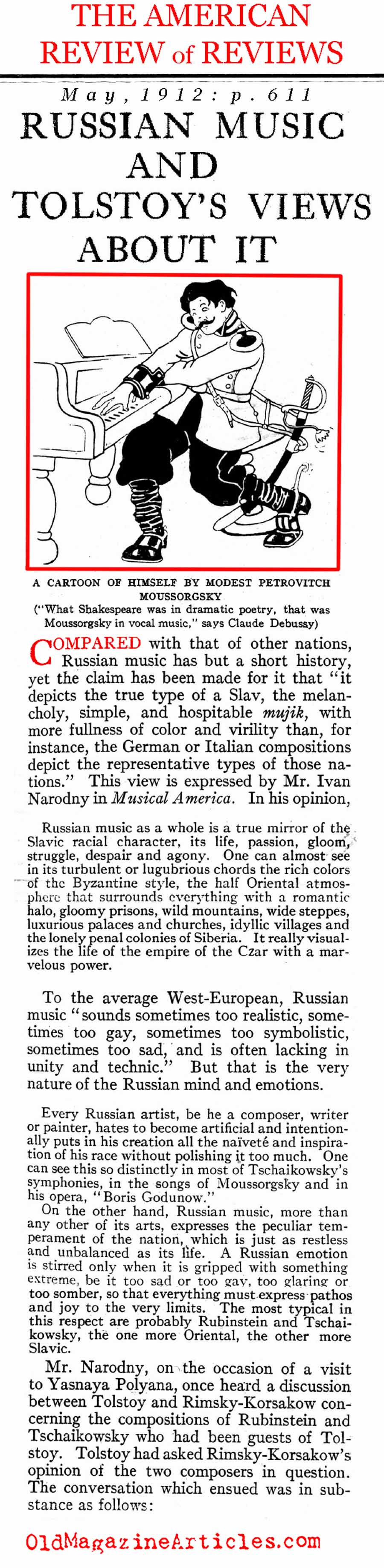 Rimsky-Korsakov on Russian Composers