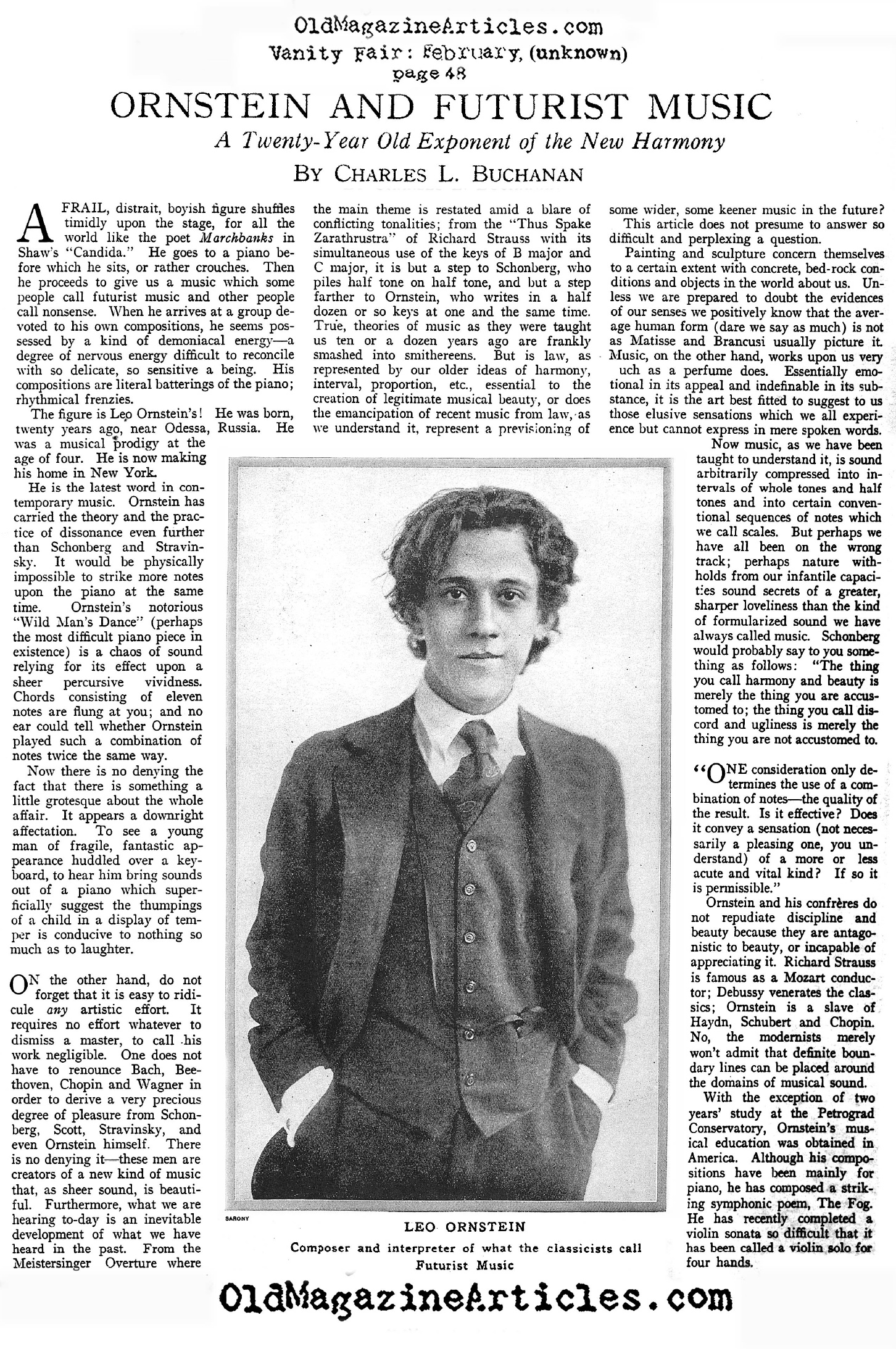 Leo Ornstein and [BR]his Futurist Compositions