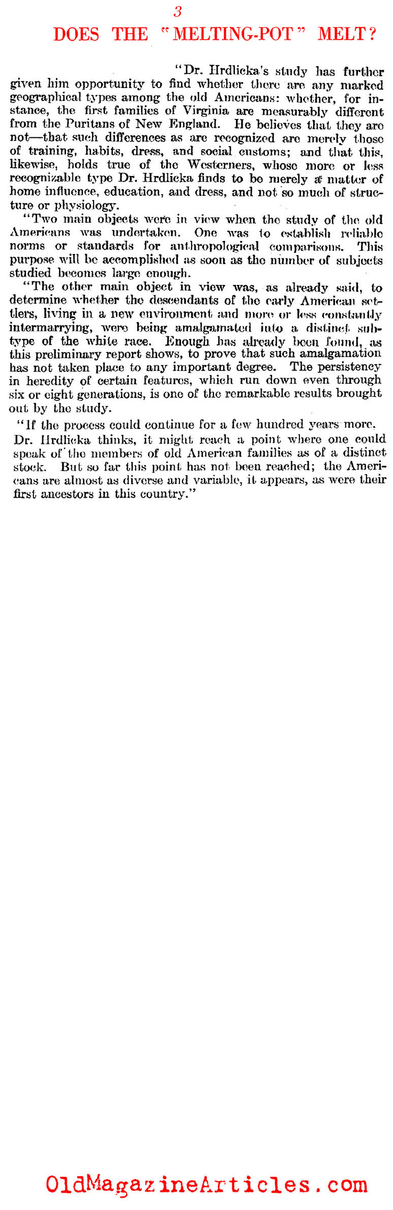 Racial Science and Immigration