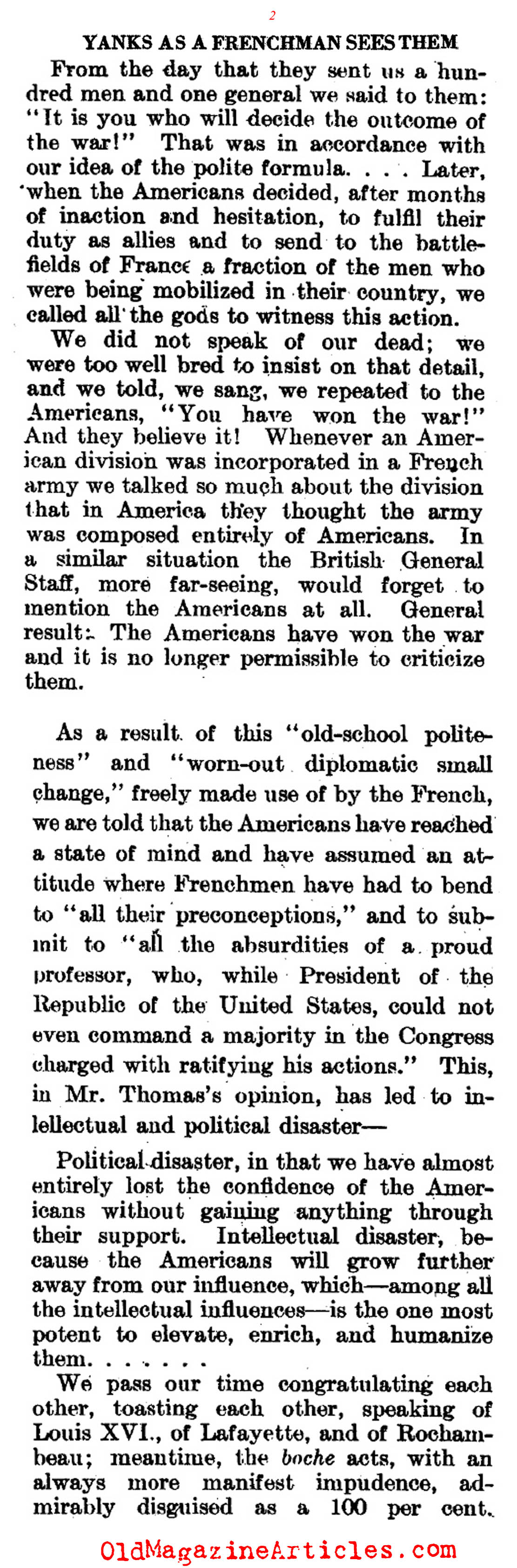 Gaullist ThinkingAbout America
