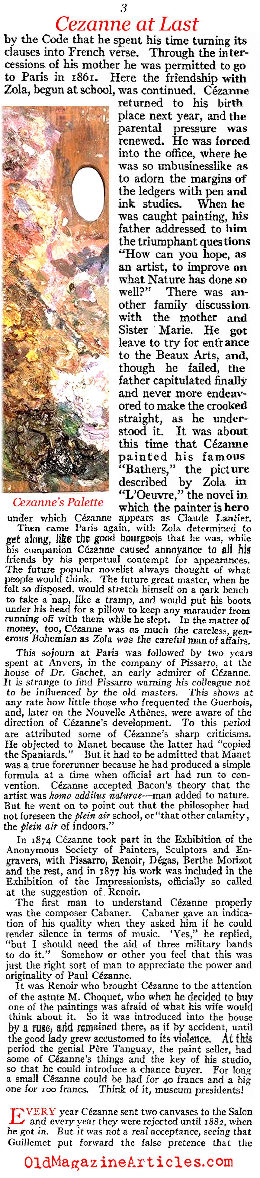 Paul Cezanne[BR] in New York
