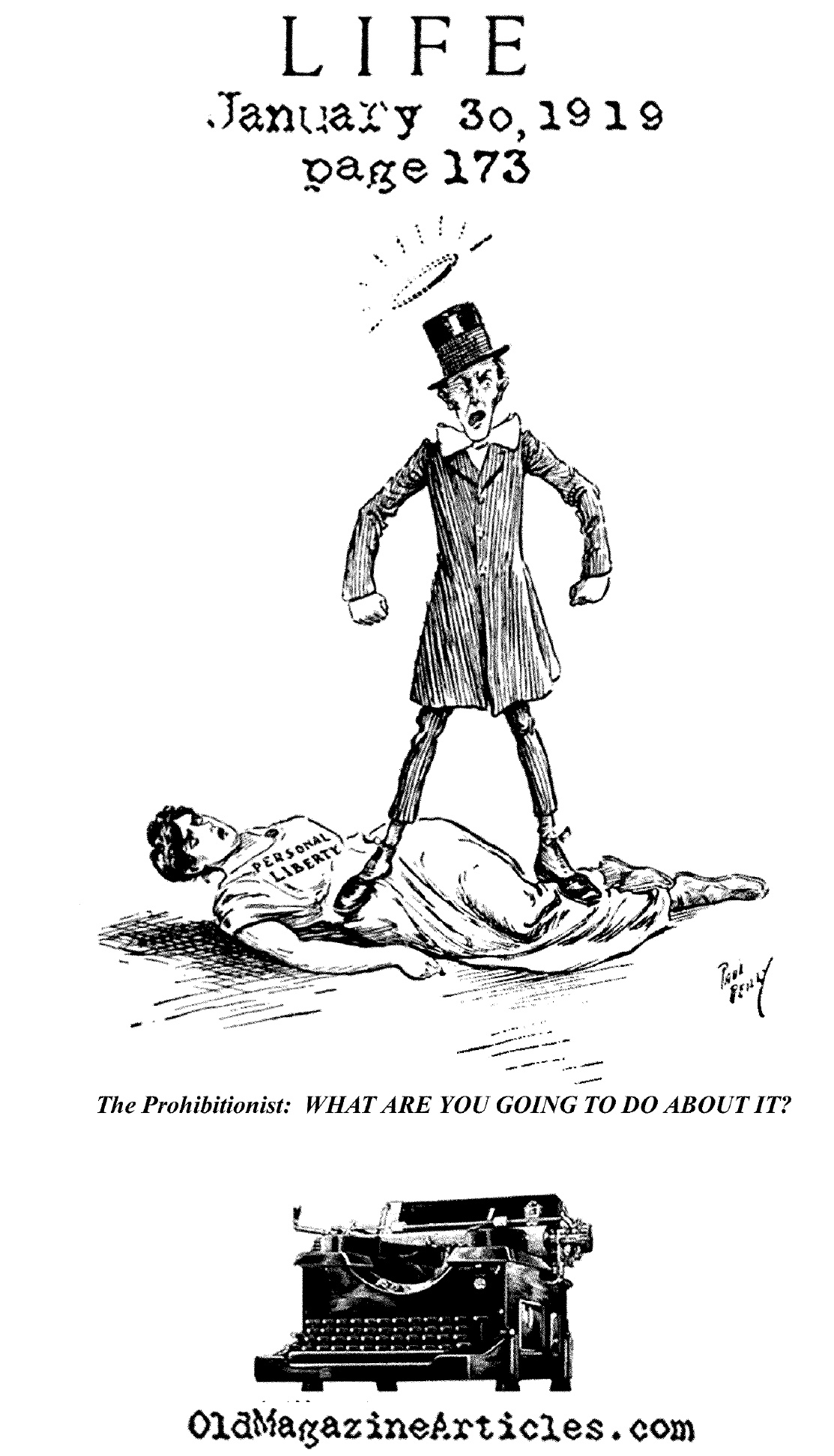 Cartoonist [br] Paul Benny[br] on Prohibition