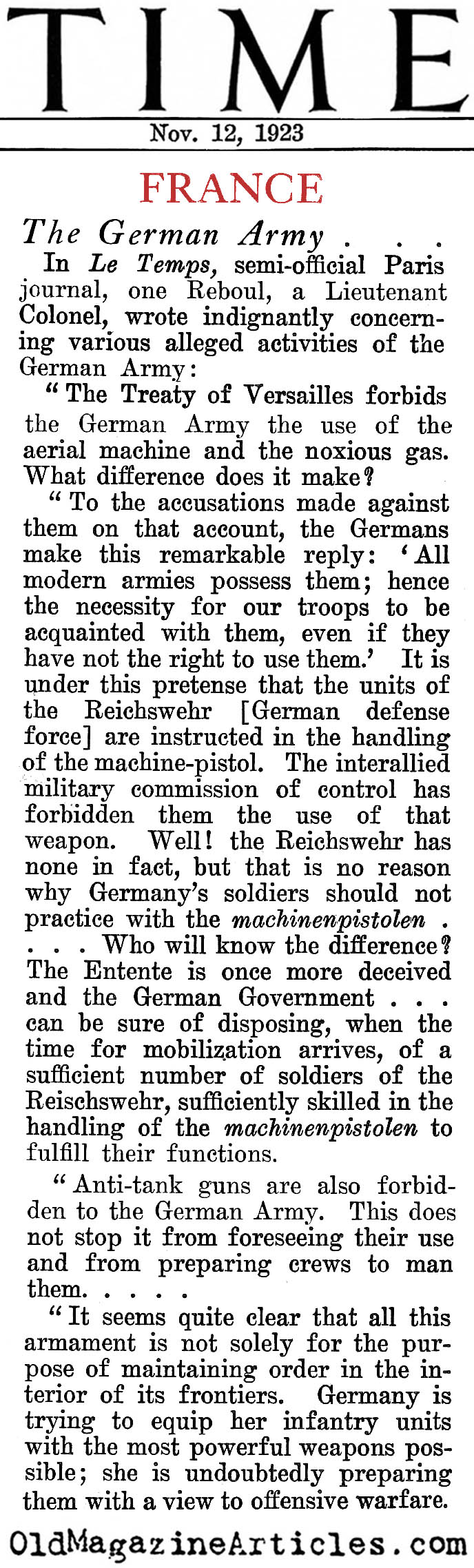 A Secret German Army?