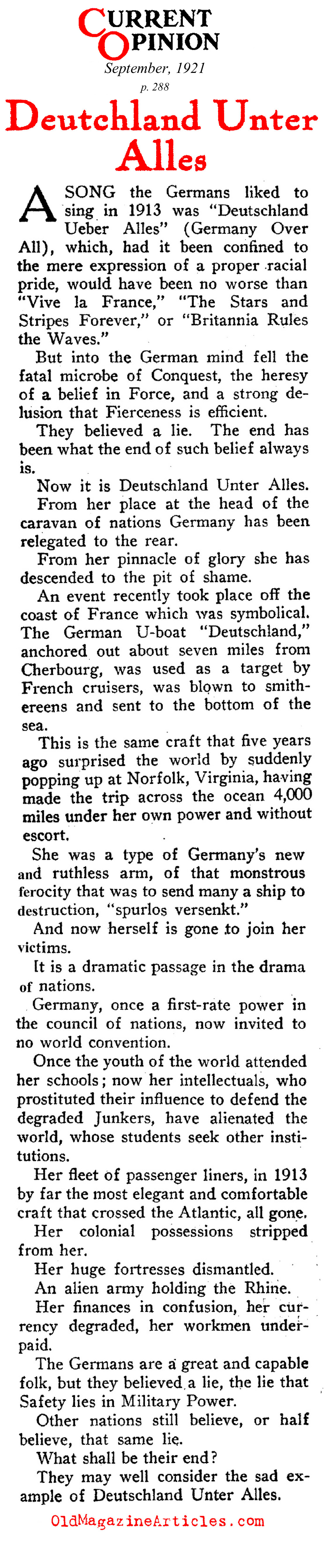 Hard Times in Post-World War I Germany