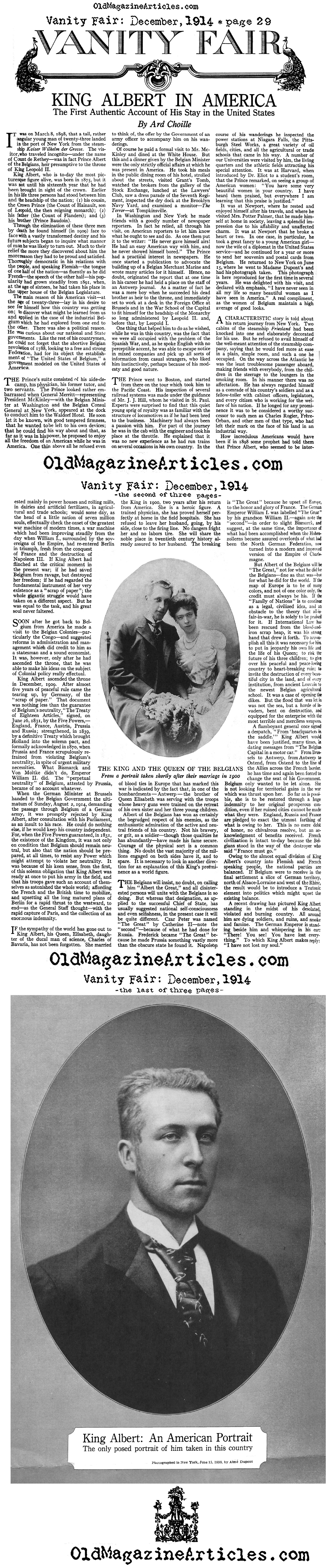 When Albert of Belgium Visited America