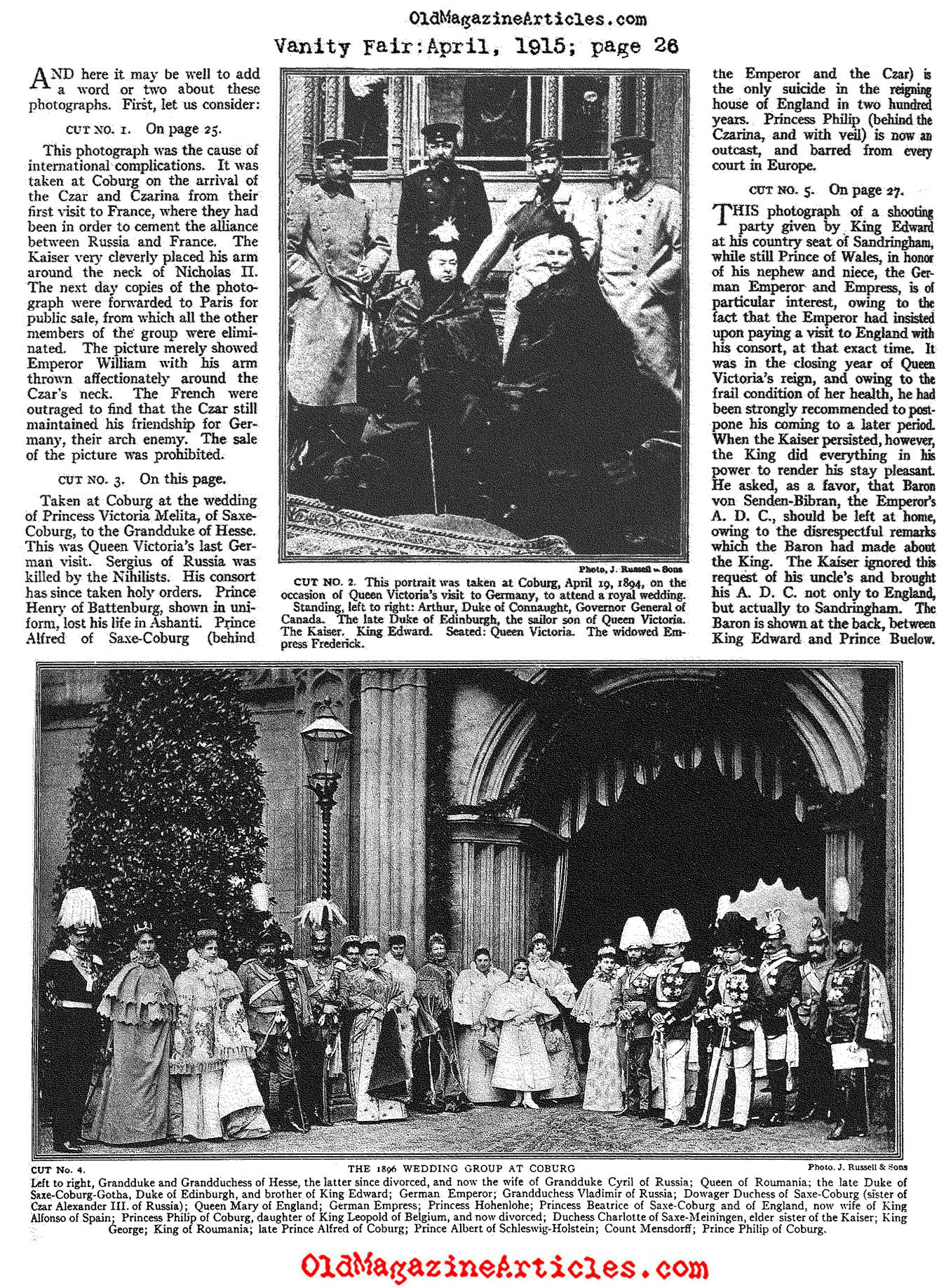 Four Photographs [BR] of the [BR] Extended Royal Family