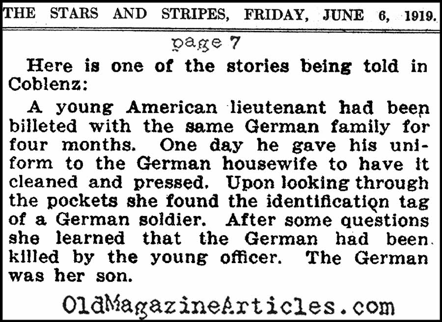 One of War's Freak Coincidences