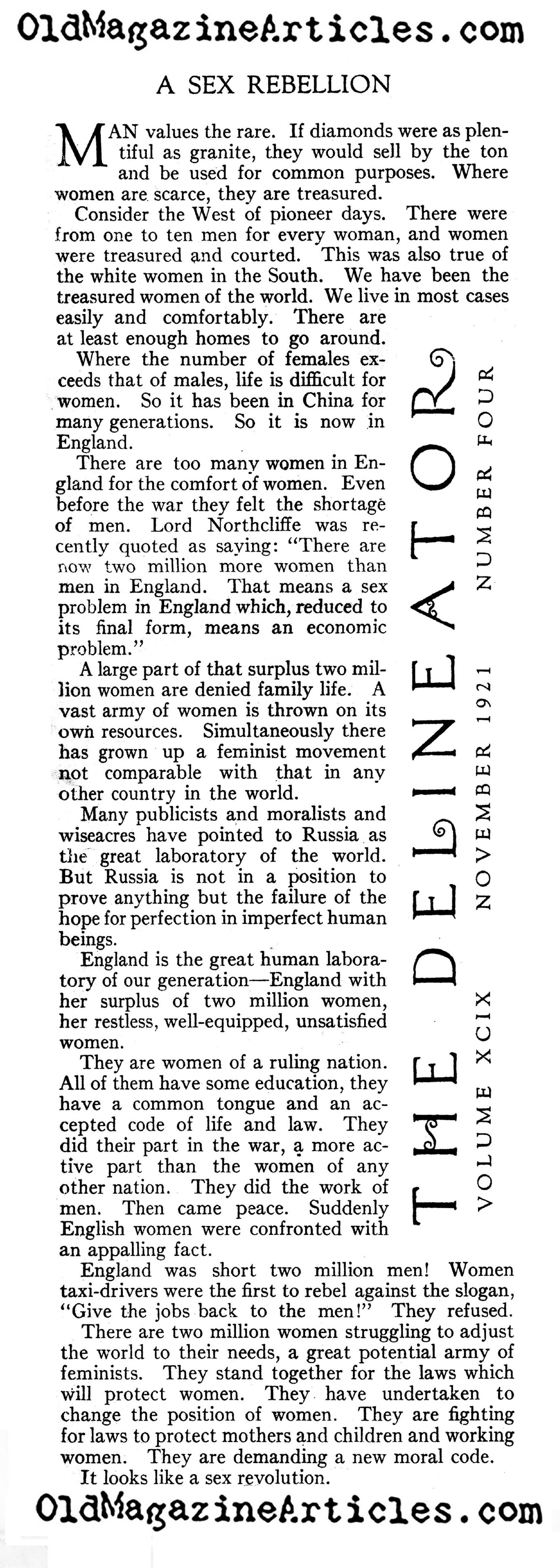 British Feminists Gains in the Wake of W.W. I