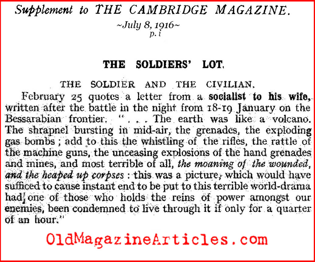 ''If Only the Politicians Knew the Truth About War''