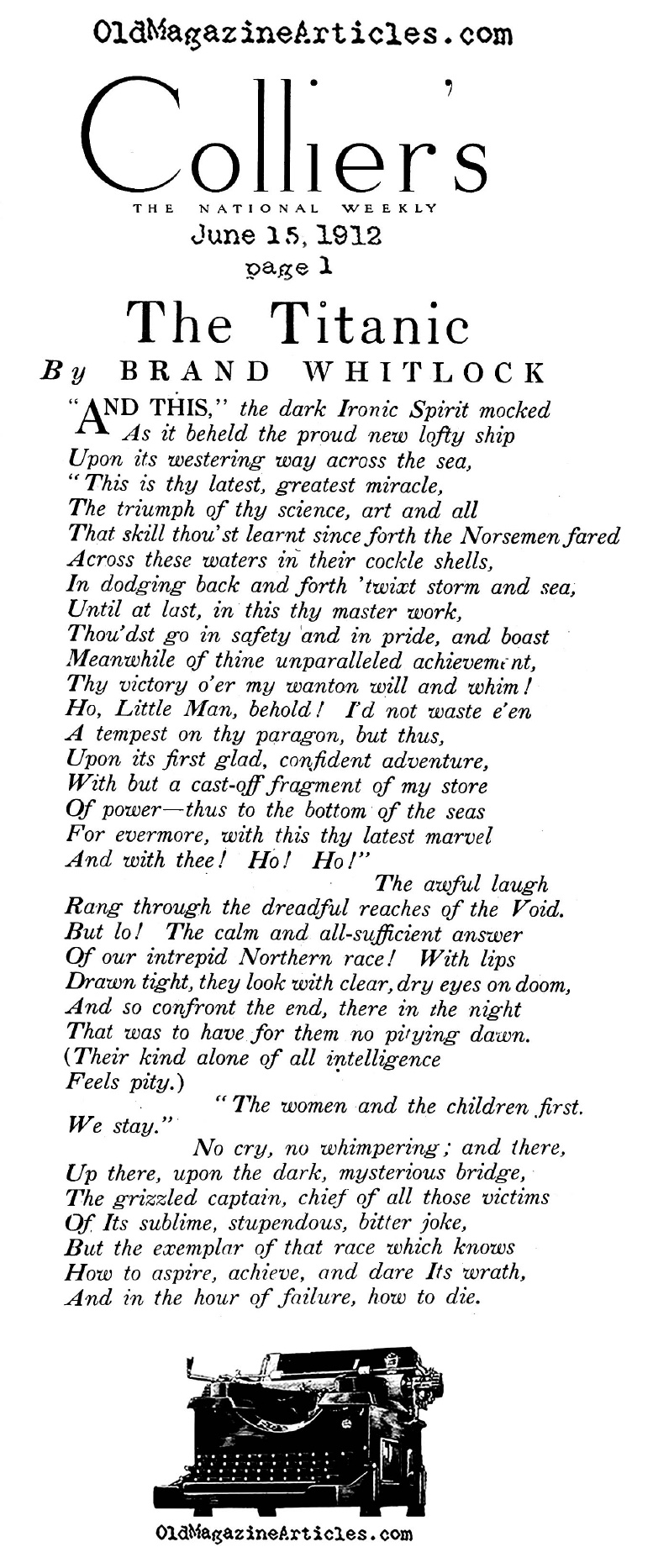 Titanic Poetry