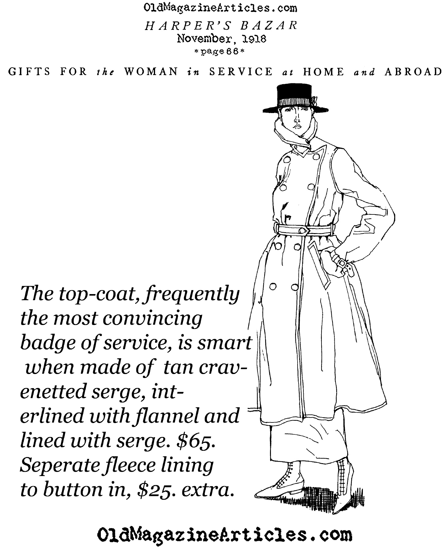 One of the[br] First Trenchcoats [br]for Women