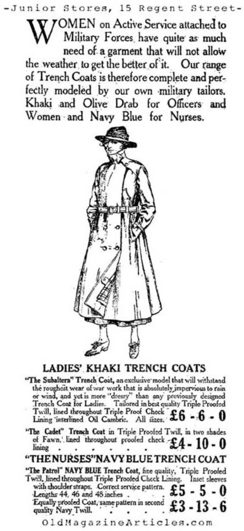 The [BR]First Trenchcoats [BR]for American Women
